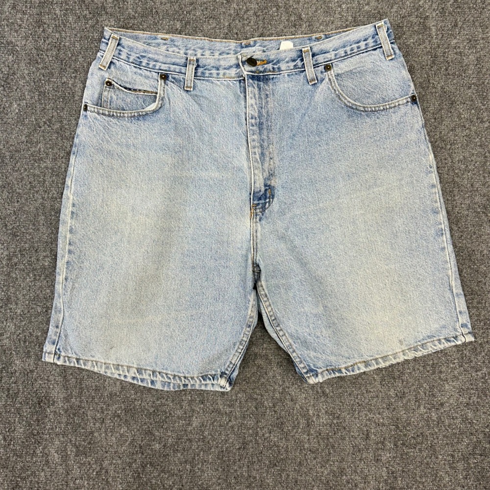 Vintage Made in USA Unbranded Mens Denim Shorts Light Wash Jean Shorts Size 38